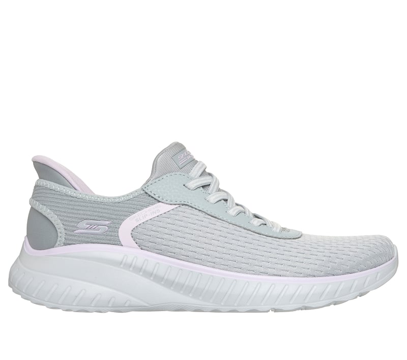 Skechers Slip-ins: BOBS Sport Squad Chaos - Stroke of Luck, GRAY / LAVENDER, fullimage number 0