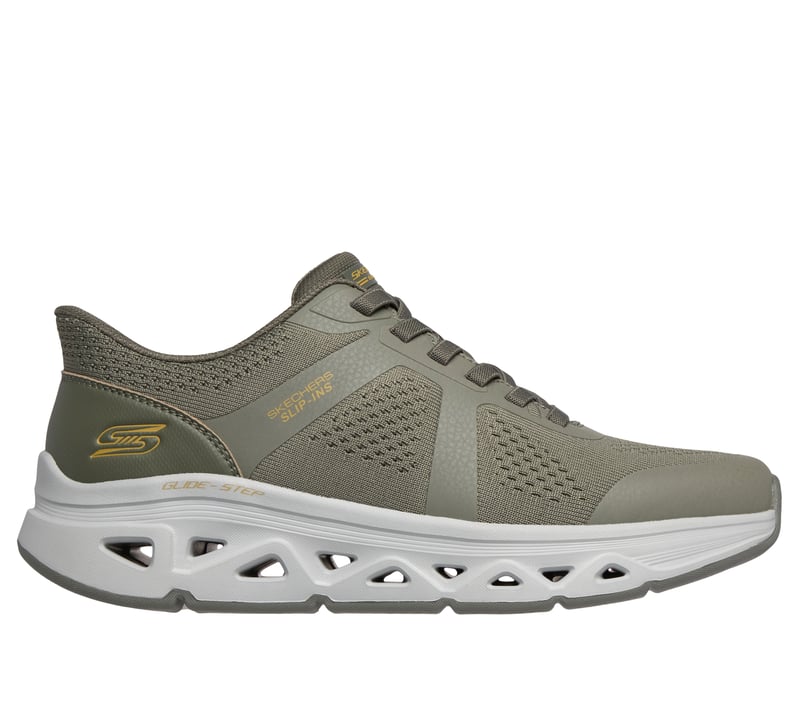 Skechers Slip-ins: BOBS Sport Arc Waves Remix - Feel Grounded, OLIVE, fullimage number 0