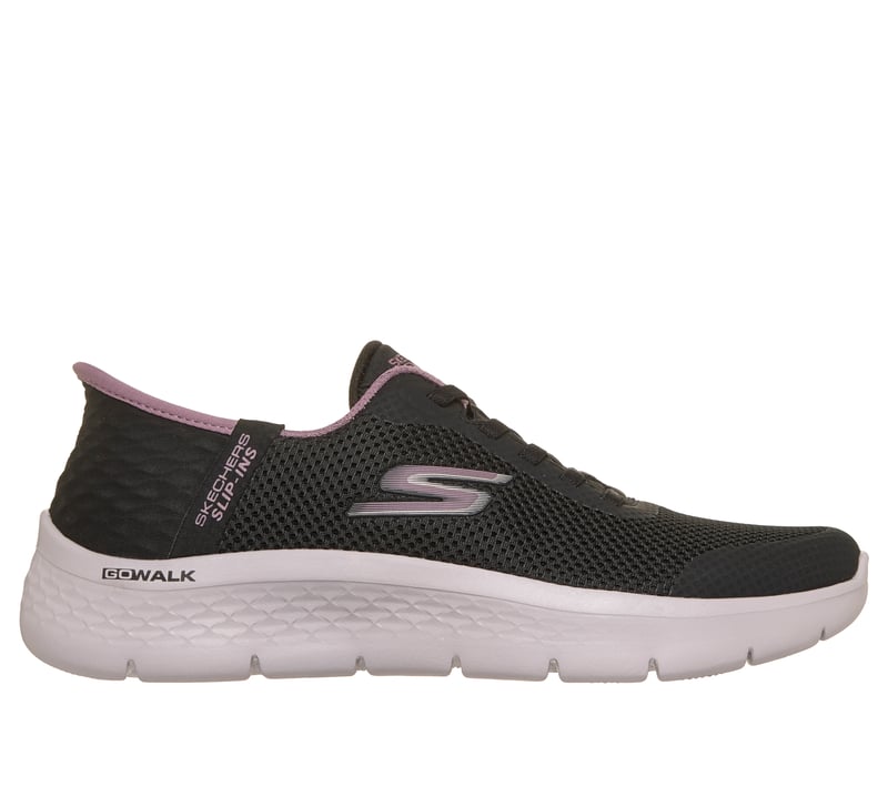 Skechers Slip-ins: GO WALK Flex - Grand Entry, CZARNY / FIOLKOWOROZOWY, fullimage number 0