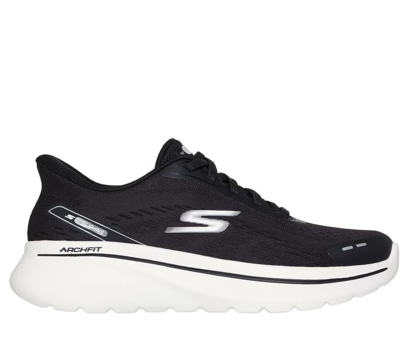 Skechers Slip-ins Relaxed Fit: GO WALK Arch Fit N-Joy, BLACK / WHITE, fullimage number 0