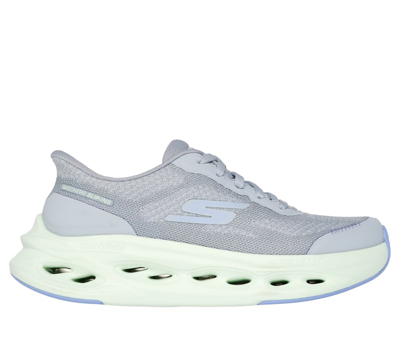 Skechers Slip-ins: Max Cushioning Glide-Step - Hartford, GRAY / LIME, fullimage number 0