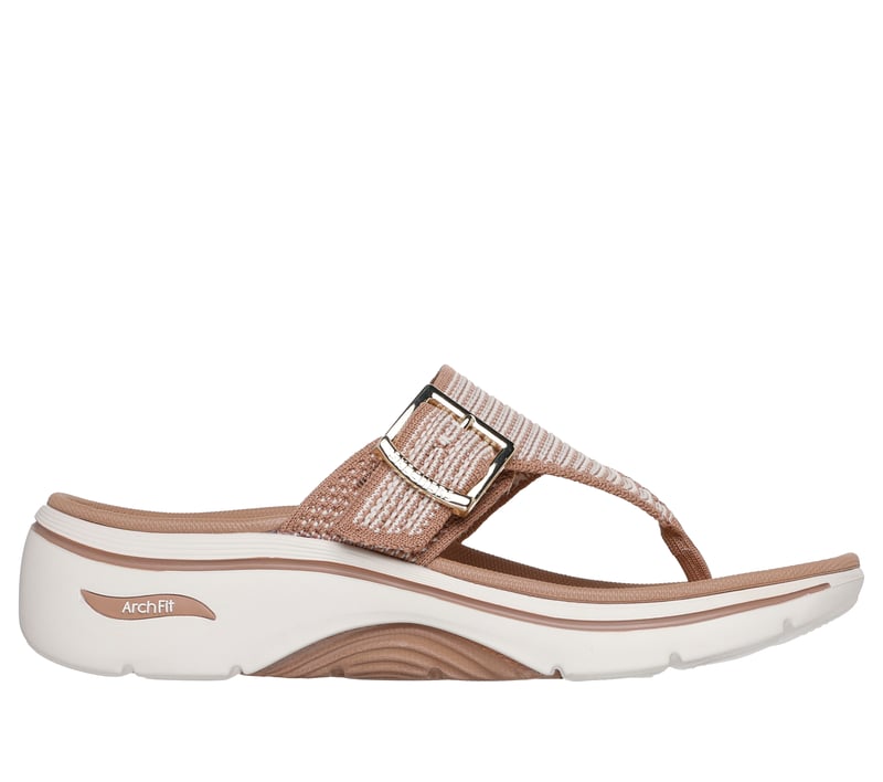 GO WALK Arch Fit 2.0 Sandal - Resort Day, MAPLE BROWN, fullimage number 0