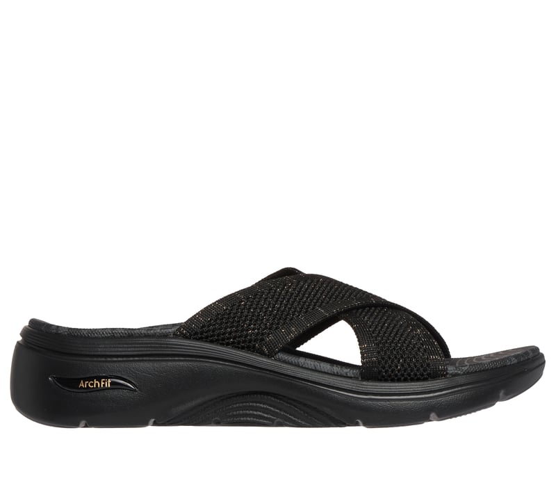 GO WALK Arch Fit 2.0 Sandal - Talia, NOIR / OR ROSE, fullimage number 0