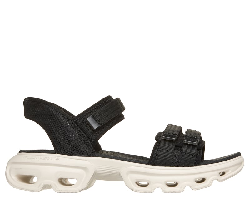 Skechers Slip-ins: GO WALK Glide-Step Bliss Sandal - Becca, BLACK / WHITE, fullimage number 0