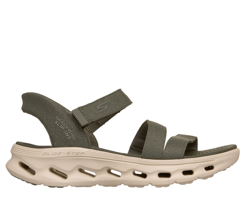 Skechers Slip-ins: GO WALK Glide-Step 2.0 Sandal - Ella, OLIVE, fullimage number 0