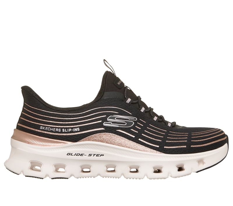 Skechers Slip-ins: Glide-Step Pro - Midnight Gleam, NOIR / OR ROSE, fullimage number 0