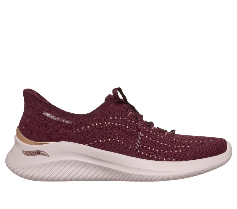 Skechers Slip-ins Martha Stewart: Arch Fit Ultra Flex 3.0 - Metallic Grace, BURGUNDY, fullimage number 0