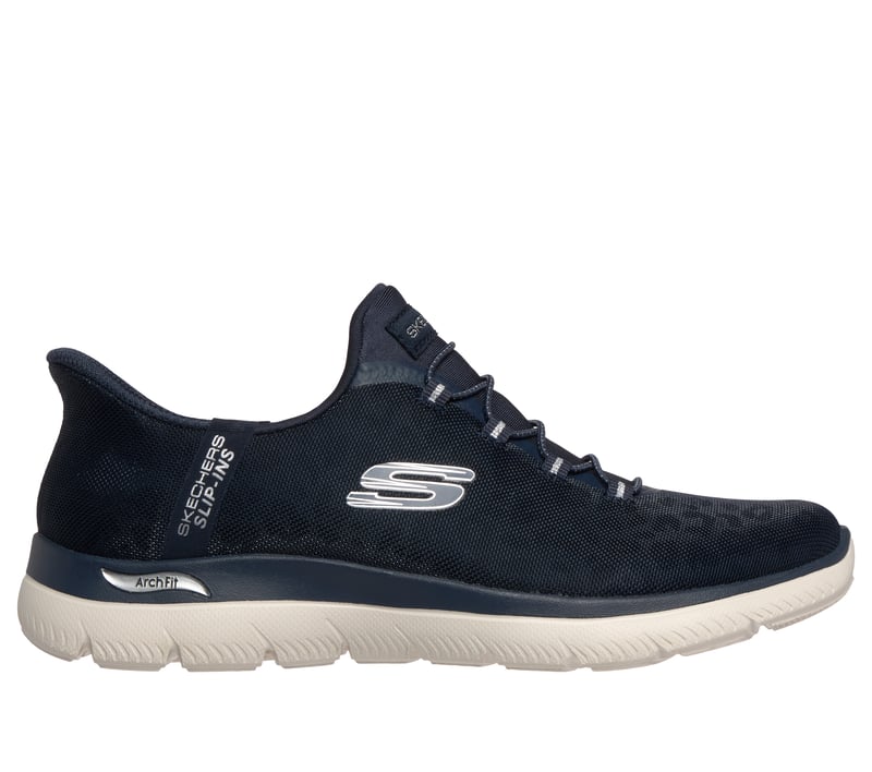 Skechers Slip-ins: Arch Fit Summits - Luxe Leopard, NAVY / SILVER, fullimage number 0