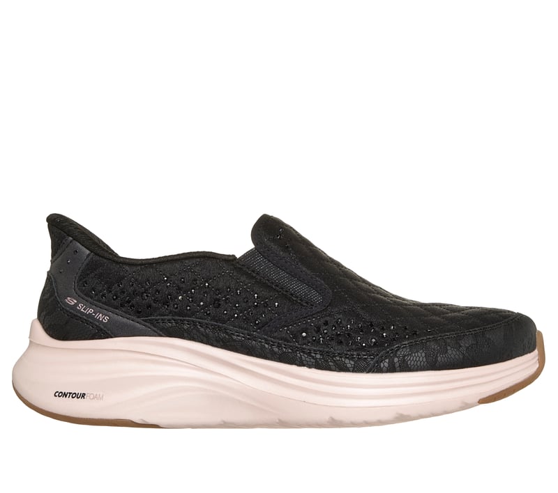 Skechers Slip-ins: Contour Foam - Cozy Fit Glowing Gem, BLACK / ROSE GOLD, fullimage number 0