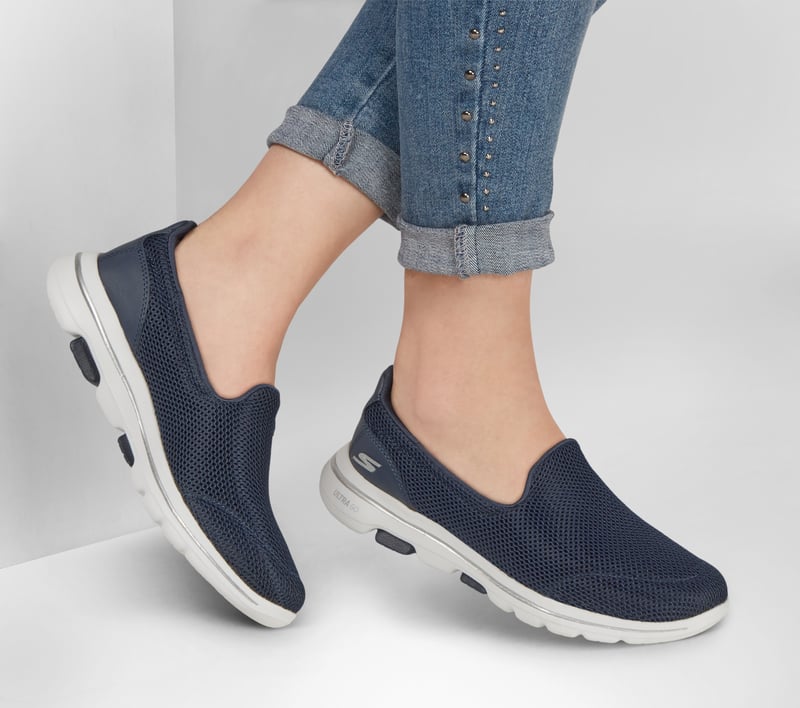 Skechers GOwalk 5, BLEU MARINE / BLANC, fullimage number 0