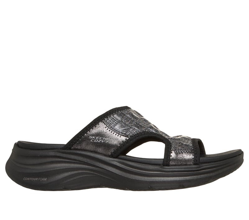 Contour Foam Sandal - Cozy Fit Costal Air, BLACK, fullimage number 0