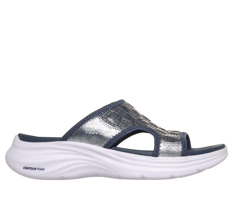 Contour Foam Sandal - Cozy Fit Costal Air, BLEU MARINE / ARGENT, fullimage number 0