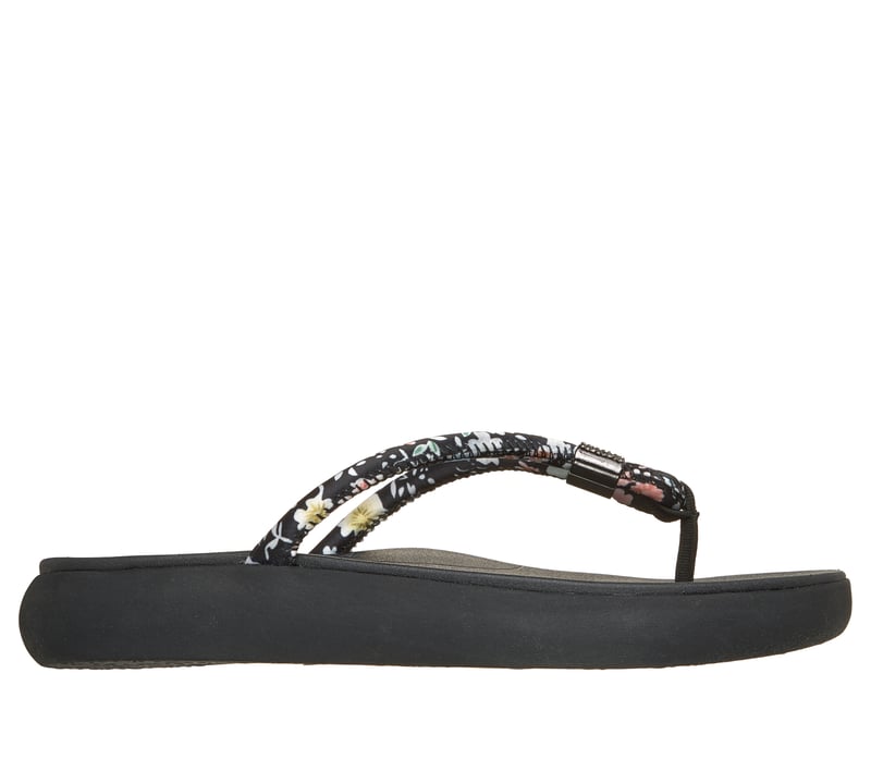 Slide-Ups Relaxed Fit: Asana Luxe - Vibrant Beauty, BLACK / MULTI, fullimage number 0