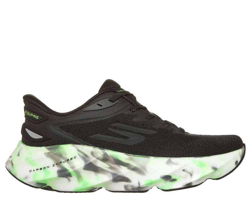 Skechers Slip-ins: Aero Burst - Glow in the Dark, BLACK / GREEN, fullimage number 0