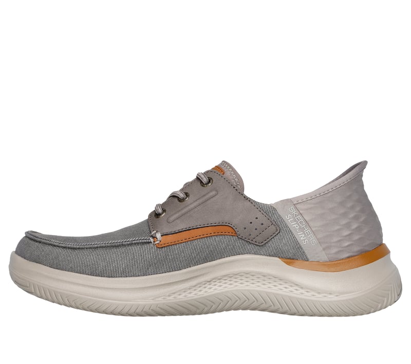Skechers Men\'s Brown/Gray Slip-On Loafers with Toggle Lacing Amazon.com | Skechers Men main image 3