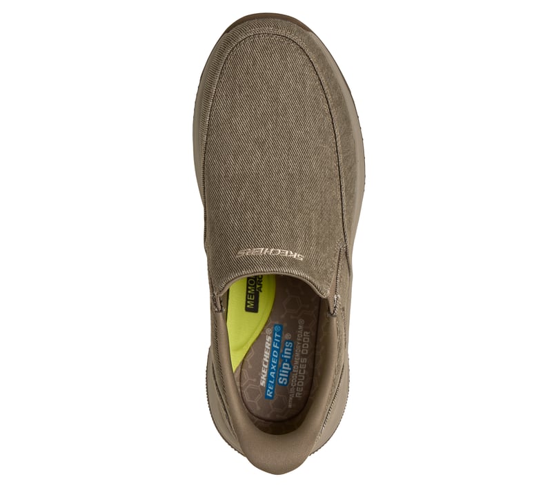 Skechers‎ Men\'s 9 Slip Ons Khaki Relaxed Fit Comfort Foam Canvas NWT Skechers Relaxed Fit Memory Foam Slip On Shoes Mens 9 Khaki  main image 3