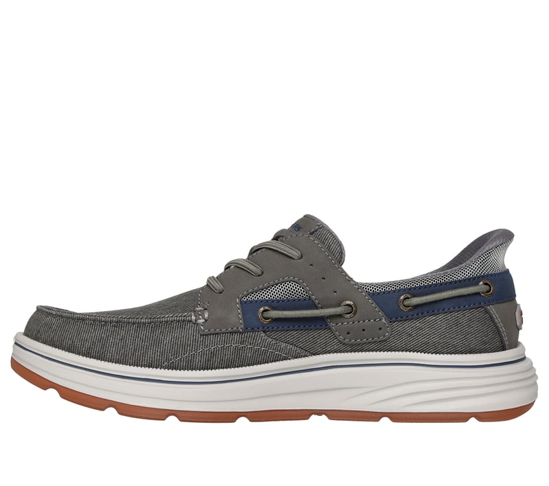 Skechers Relaxed Fit Mens Gray Slip On Canvas Casual Shoe Sneaker Size 11.5 Skechers Mens Size 11.5 Relaxed Fit Elected-Drigo Loafers  main image 4