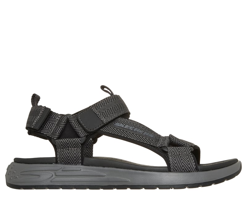 Relaxed Fit: Street Retro Jogger Sandal - Finn, BLACK / GRAY, fullimage number 0