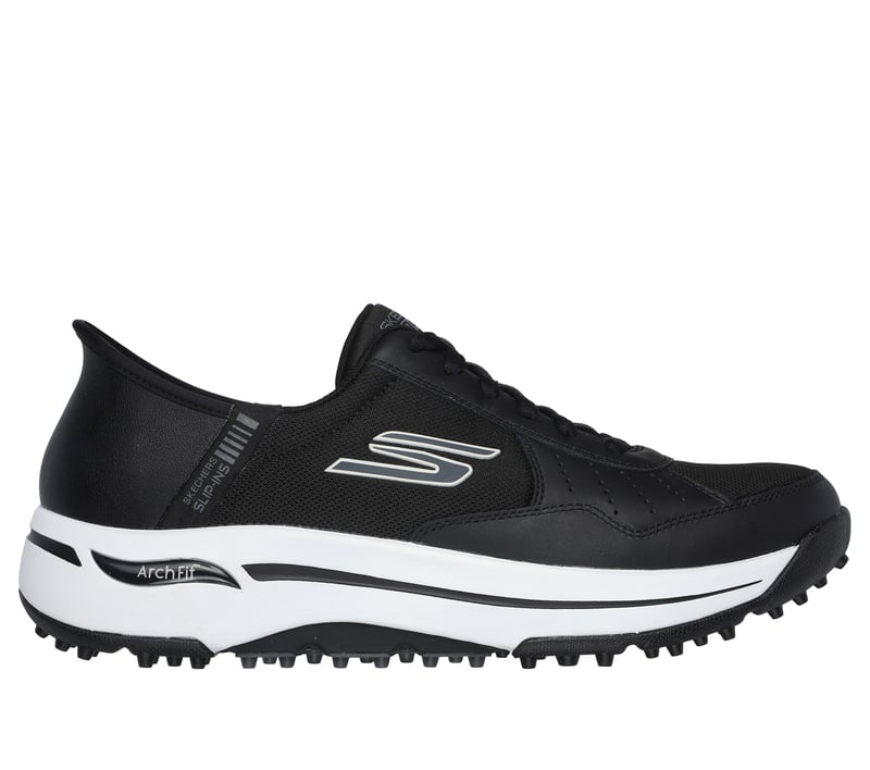 Skechers Slip-ins: GO GOLF Arch Fit - Line Up, BLACK / WHITE, fullimage number 0