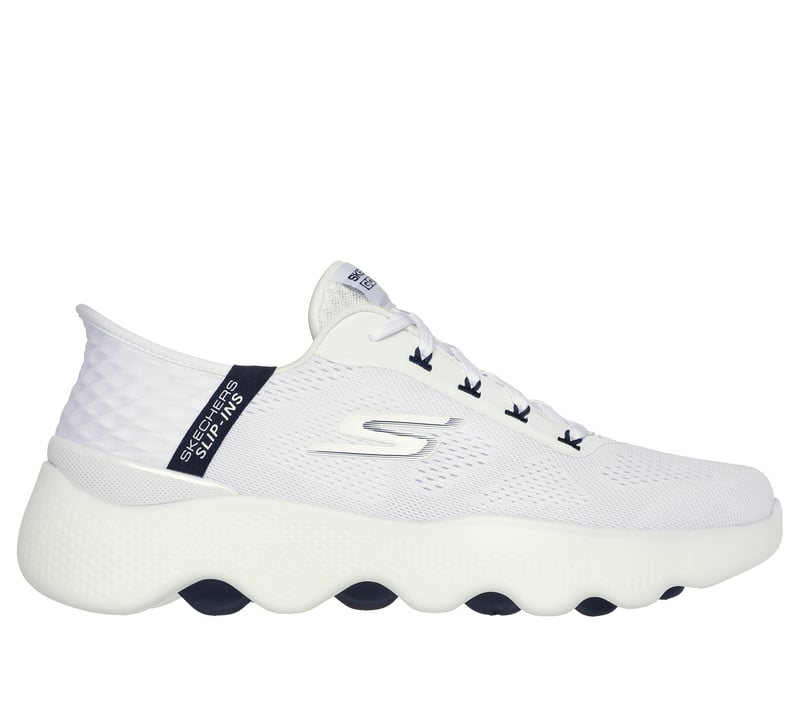 Skechers Slip-ins: GO WALK Massage Fit, WHITE / NAVY, fullimage number 0