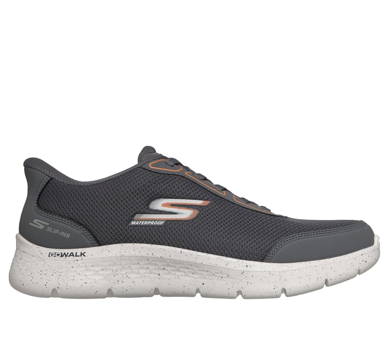 Skechers Slip-ins Waterproof: GO WALK Flex - Santiag, GRIS ANTHRACITE / ORANGE, fullimage number 0