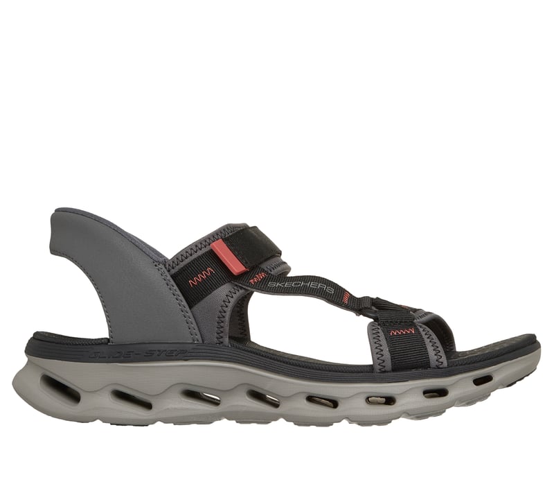 Skechers Slip-ins: GO WALK Glide-Step 2.0 Sandal - Gerry, CINZENTO / VERMELHO, fullimage number 0