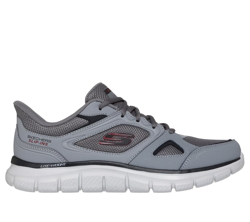 Skechers Slip-ins: Track - Ezral, CHARCOAL / RED, fullimage number 0