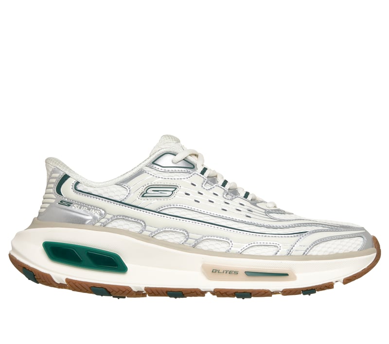 Skechers Slip-ins: Arch Fit D'Lites 330 - Modern Retro Jogger, OFF WHITE / GREEN, fullimage number 0