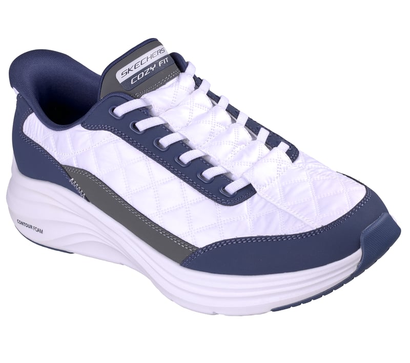 Ortho Comfort Navy Quilted Slip-Ons OrthoComfoot Comfortable Mens Casual Walking Shoes, Arch  main image 3