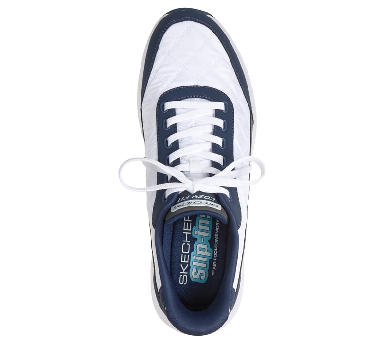 Skechers Slip-On Knit Sneakers in Navy and White Size 9.5 Basic Classic Casual Skechers Wilshire Blvd Knit Sail Slip-On - Free Shipping | DSW main image 2