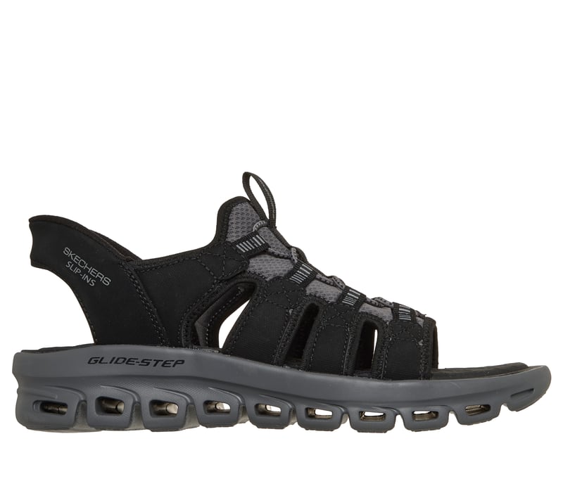 Skechers Slip-ins: Glide-Step Sandal - Ongoer, BLACK / CHARCOAL, fullimage number 0