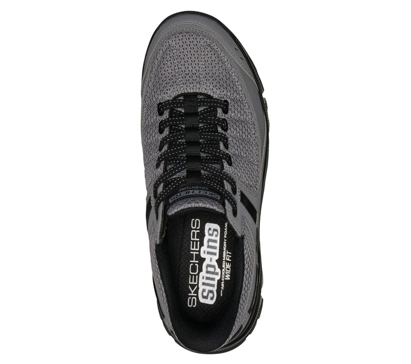 Skechers Men's Slip-ins: Summits All-Terrain - Distant Bridge Sneaker | Size 11.5 Wide | Gray/Black | Synthetic/Textile