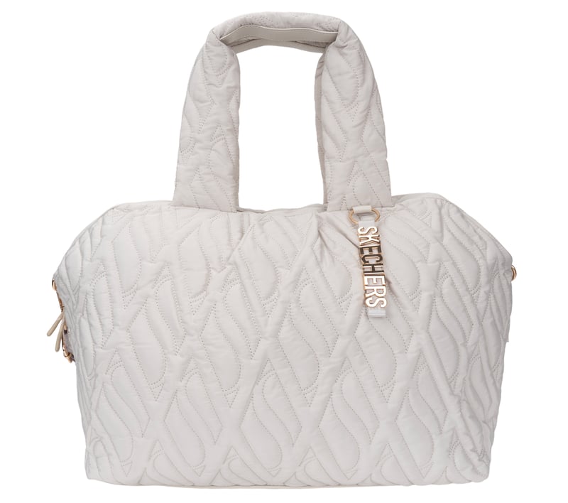 Quilted Tote Bag, BEIGE, fullimage number 0