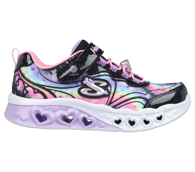 Flutter Heart Lights - Groovy Swirl, BLACK / PINK, fullimage number 0