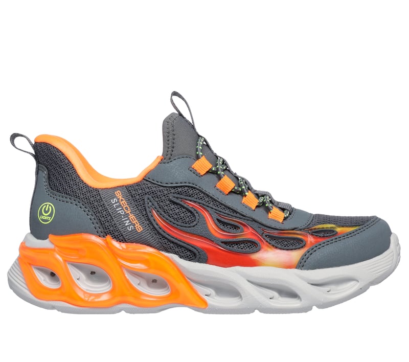Skechers Slip-ins S-Lights: Thermo Flash 2.0 - Heat-Brisk, CHARCOAL / ORANGE, fullimage number 0
