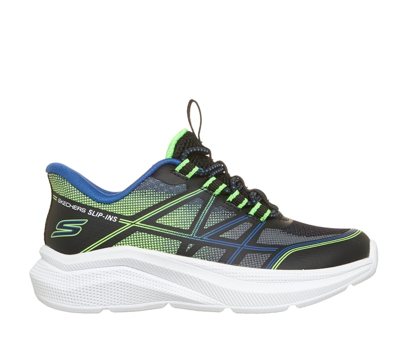 Skechers Slip-ins: Microspec Velocity - Grid-Shift, NOIR / VERT-LIME, fullimage number 0