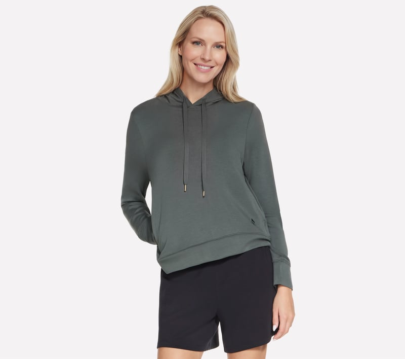 Cozy Luxe Hoodie, GREEN / BLACK, fullimage number 0