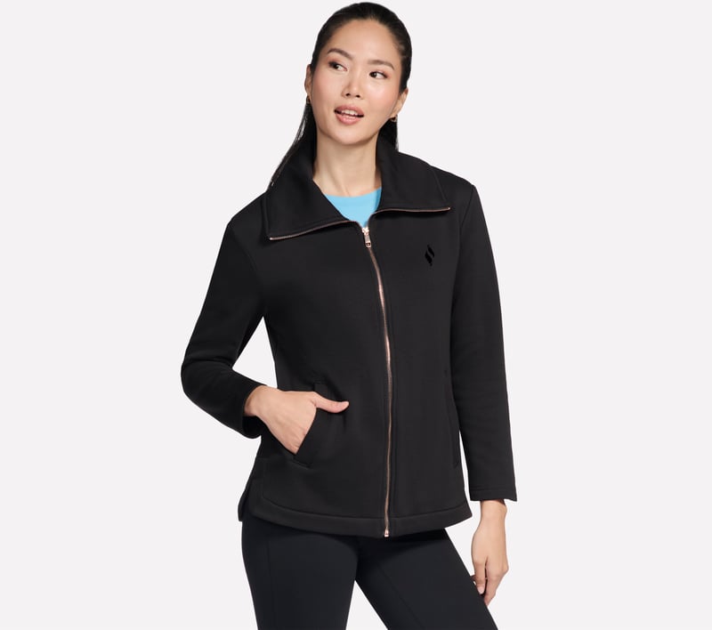 GO SNUGGLE Tunic Full Zip Jacket, BLK, fullimage number 0