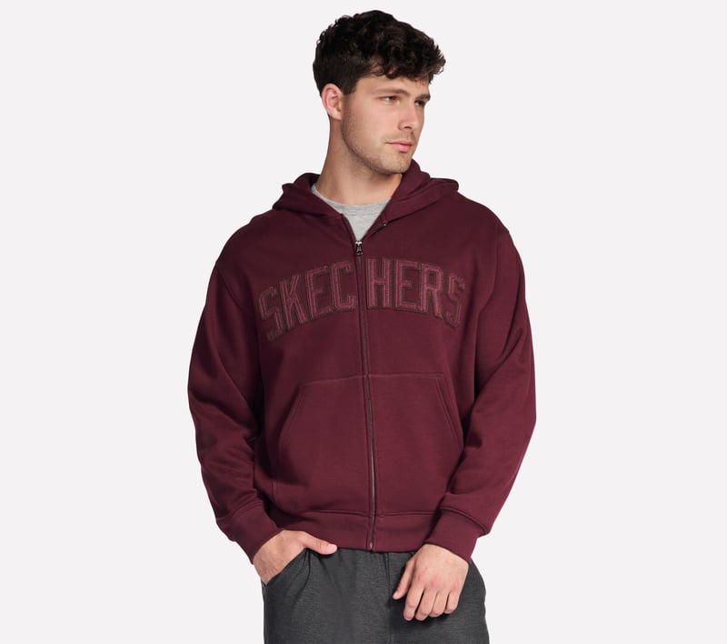 スケッチャーズ マックス ソフト フルジップ フーディ, BURG, fullimage number 0