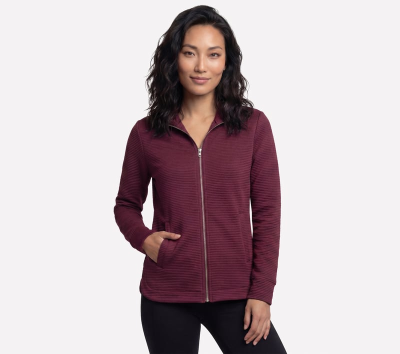 GO WALK Everywhere Tunic Jacket, BURGUNDY / PINK, fullimage number 0