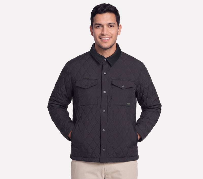 Cozy Cord Shacket, BLACK, fullimage number 0