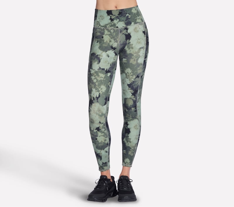 GO FLEX RIB Inbloom Full Length High-Waisted Legging, CHARCOAL / OLIVE, fullimage number 0