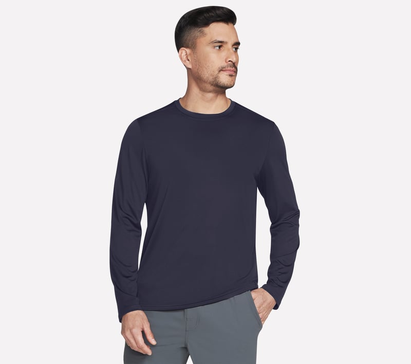 GO DRI Charge Long Sleeve Tee, BLEU MARINE, fullimage number 0