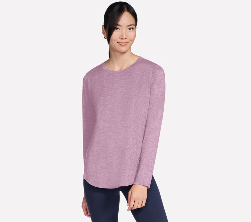 GO DRI Swift Long Sleeve Tunic Crew, BLUSH PINK, fullimage number 0