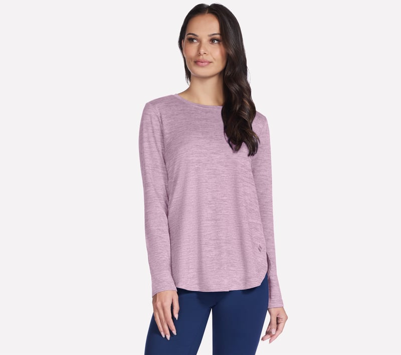 GO DRI Swift Long Sleeve Tunic Crew, MAUVE / PURPLE, fullimage number 0
