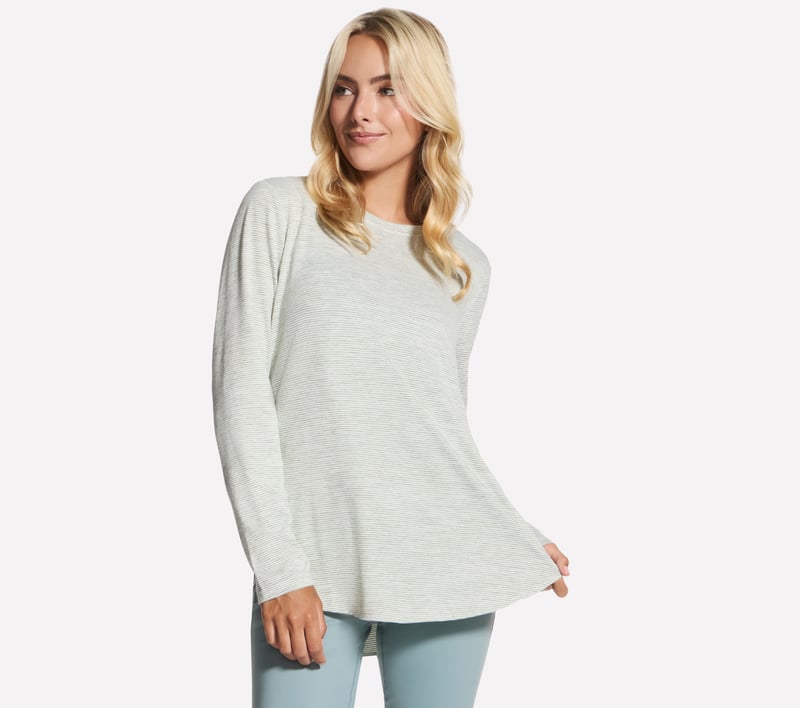 GO DRI Swift Stripe Long Sleeve, TAUPE / OLIVE, fullimage number 0