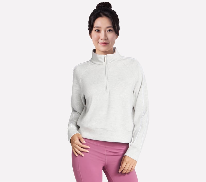 Cozy Luxe 1/4 Zip, LIGHT BLUE / GRAY, fullimage number 0