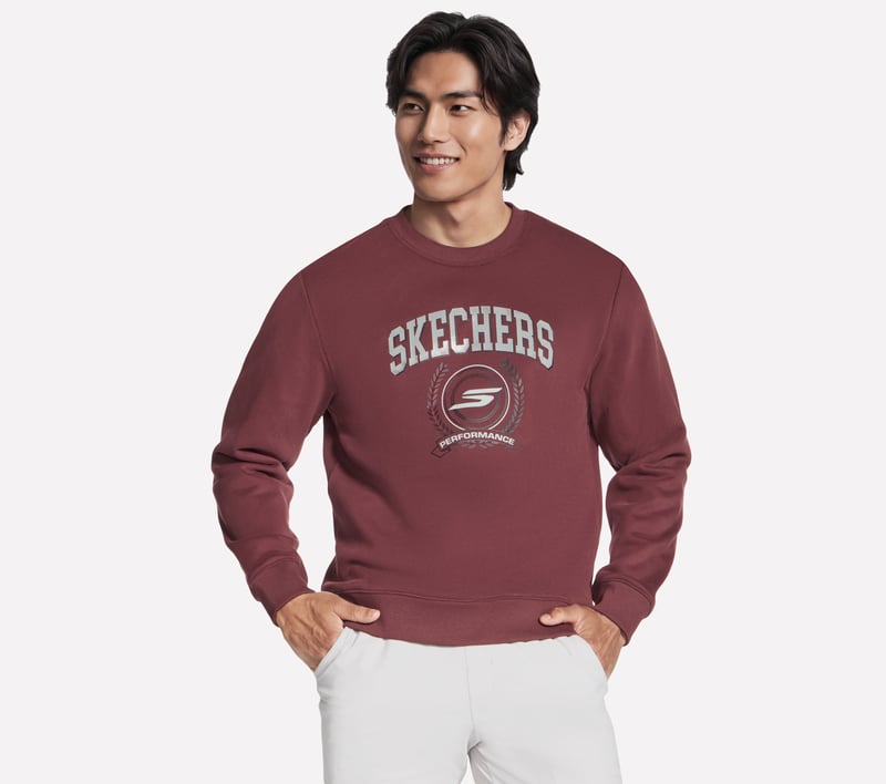 Skechers Alumni Crew, CHOCOLATE / BURGUNDY, fullimage number 0