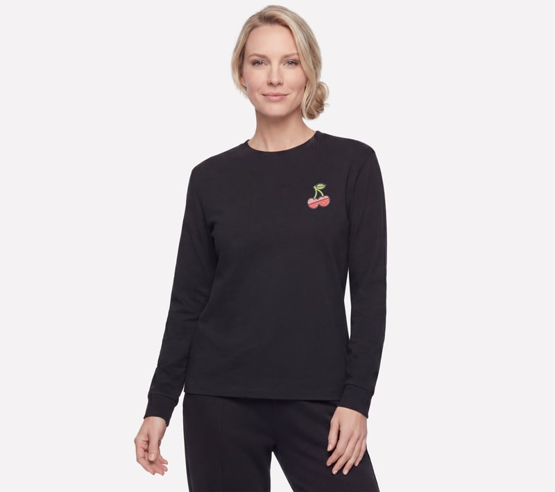 Britto: Long Sleeve Cherry Tee, BLACK, fullimage number 0