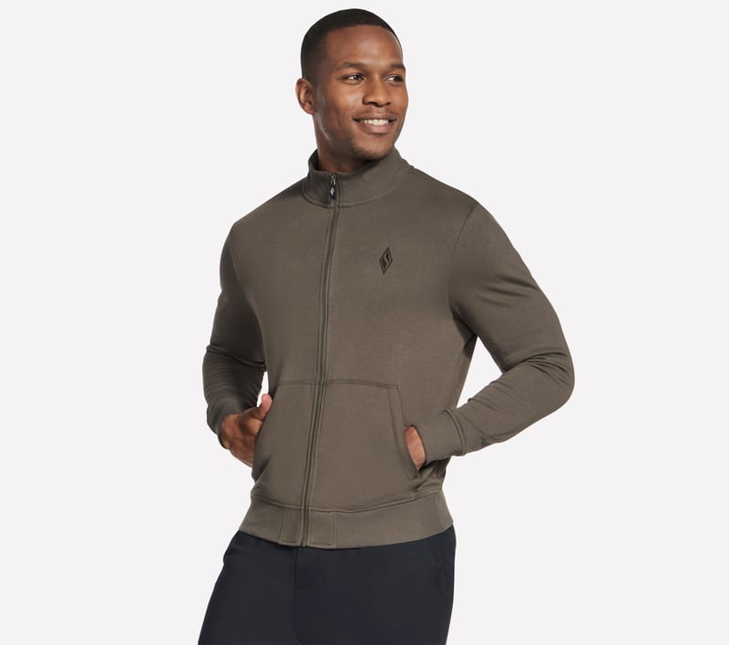 The Hoodless Hoodie GO WALK Everywhere Jacket, BROWN / OLIVE, fullimage number 0